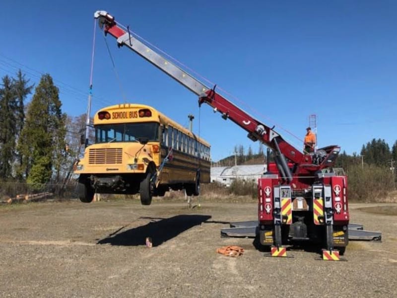 Coos Bay bus towing