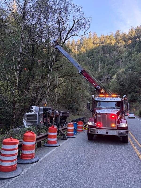 semi truck recovery Curry County Oregon